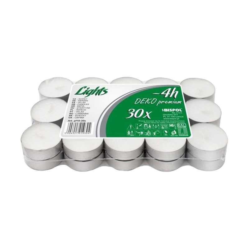 Чайні свічки Bispol Tealights Deko Premium, 30 шт